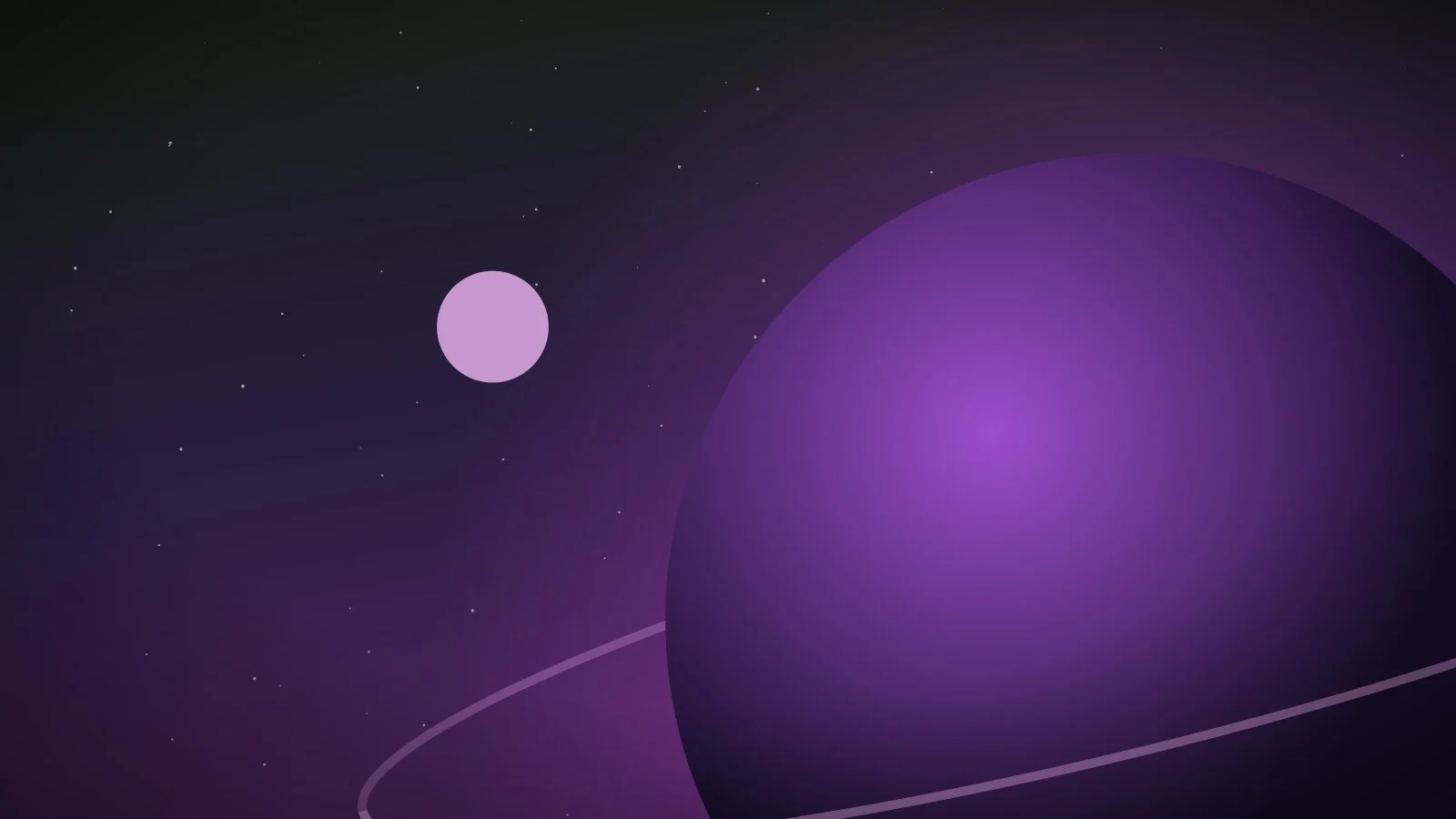 Illustration: a ringed planet in a starfield